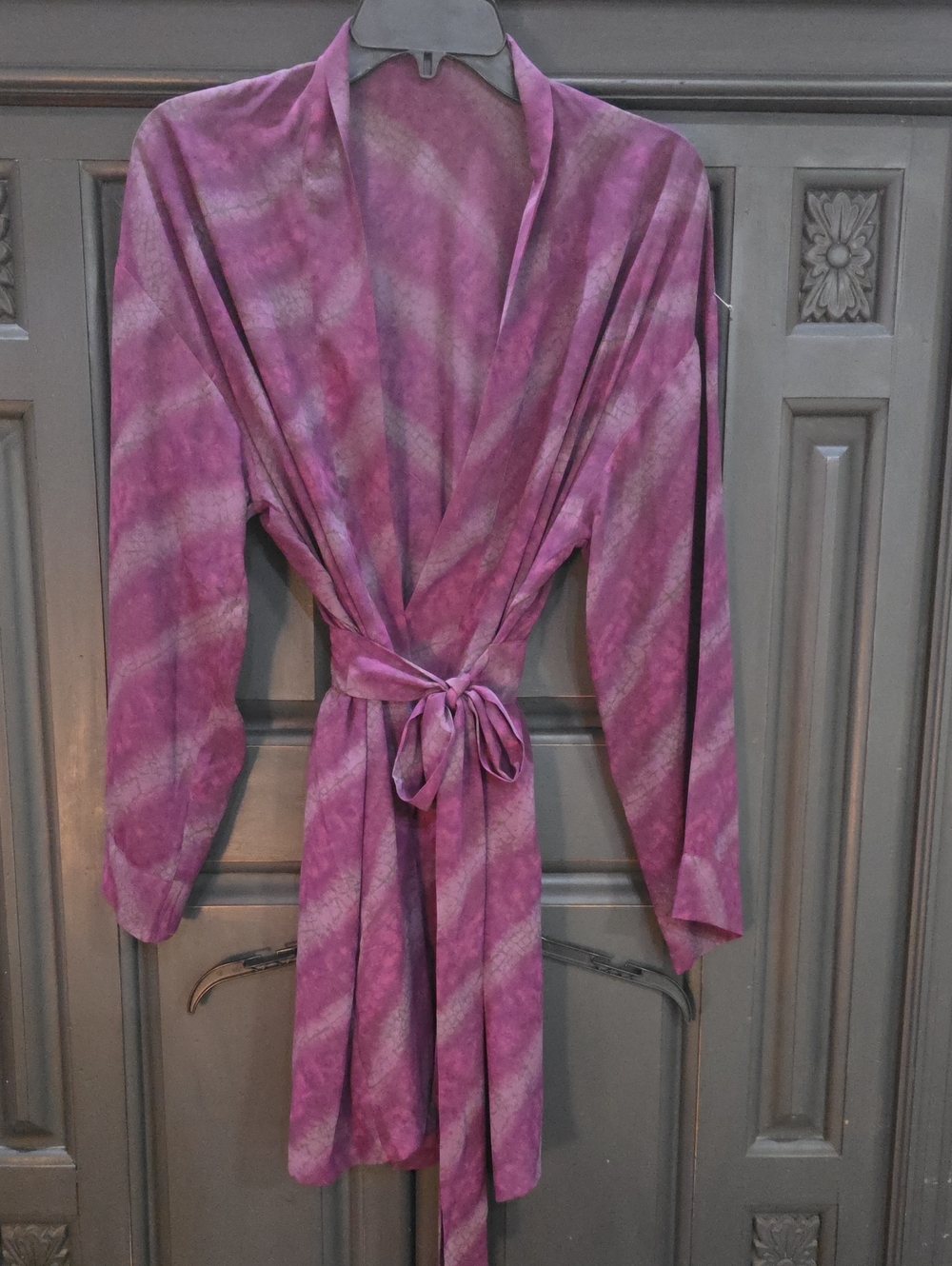Victoria's Secret Mauve Purple Sheer Tie-Waist Kimono Robe One Size Vintage